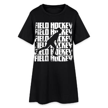 Funny field hockey player - Women’s T-Shirt Dress - black - Front