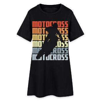 Motocross Vintage Look - Women’s T-Shirt Dress - black - Front