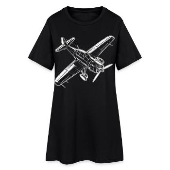 Propeller plane - Women’s T-Shirt Dress - black - Front