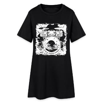 Drum Sketch - Women’s T-Shirt Dress - black - Front