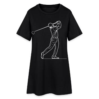 Croquis du golfeur - Robe T-shirt Femme - noir - Devant