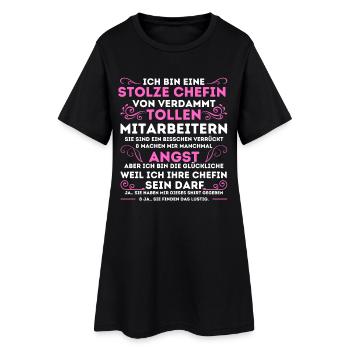 STOLZE CHEFIN VON VERDAMMT TOLLEN MITARBEITERN - Frauen T-Shirt-Kleid - Schwarz - Vorne