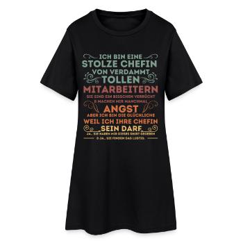 STOLZE CHEFIN VON VERDAMMT TOLLEN MITARBEITERN - Frauen T-Shirt-Kleid - Schwarz - Vorne