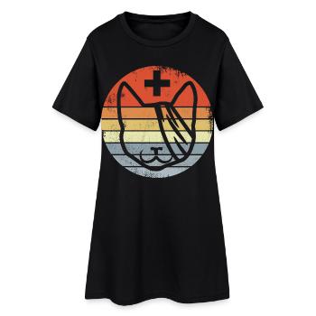 Veterinarian Cat - Women’s T-Shirt Dress - black - Front