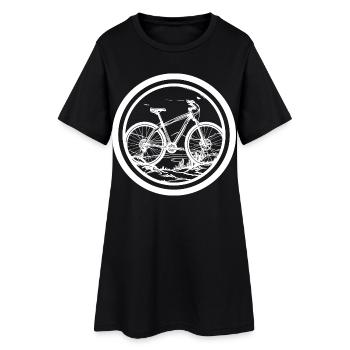 Mountain biking - Women’s T-Shirt Dress - black - Front