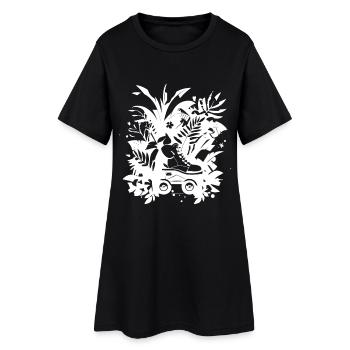 Roller Skating Comic - Women’s T-Shirt Dress - black - Front