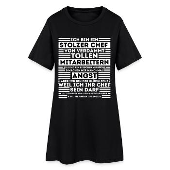 EIN STOLZER CHEF VON VERDAMMT TOLLEN MITARBEITER - Frauen T-Shirt-Kleid - Schwarz - Vorne