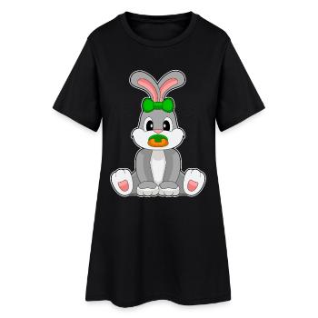 Sucette pour bébé lapin - Robe T-shirt Femme - noir - Devant
