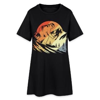 Snowboarder Vintage Look - Robe T-shirt Femme - noir - Devant