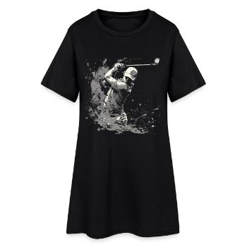 Golfer Drawing - Women’s T-Shirt Dress - black - Front