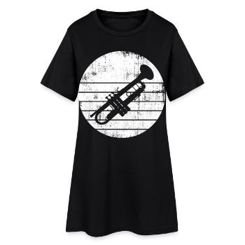 Croquis de trompette - Robe T-shirt Femme - noir - Devant