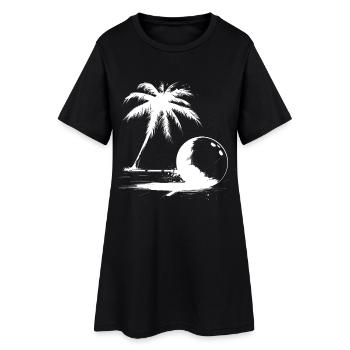 Palmier de bowling - Robe T-shirt Femme - noir - Devant