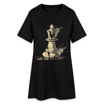 Graphiques de pièces d’échecs - Robe T-shirt Femme - noir - Devant