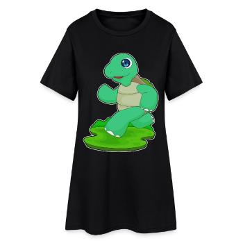 Turtle Jogger Jogging Sport - Robe T-shirt Femme - noir - Devant