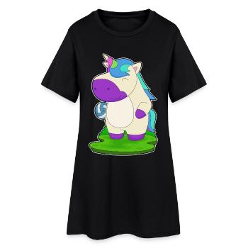 Licorne Joueur de volley-ball Volley-ball - Robe T-shirt Femme - noir - Devant