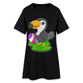 Tukan Ostern Osterei - Frauen T-Shirt-Kleid - Schwarz - Vorne