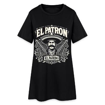 Graphique de gangster El Patron Sombrero - Robe T-shirt Femme - noir - Devant