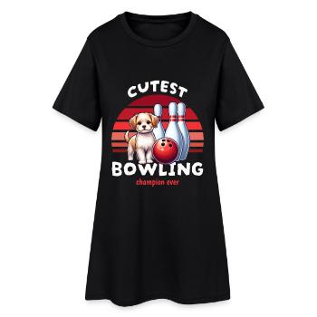Bowling pour chien - Robe T-shirt Femme - noir - Devant