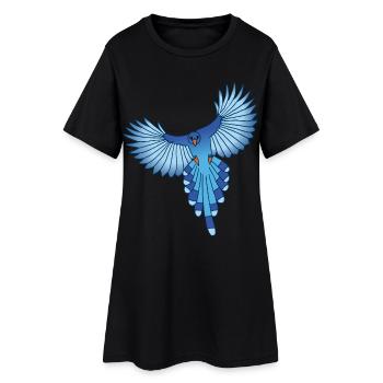 l'envol de l'oiseau bleu - Robe T-shirt Femme - noir - Devant