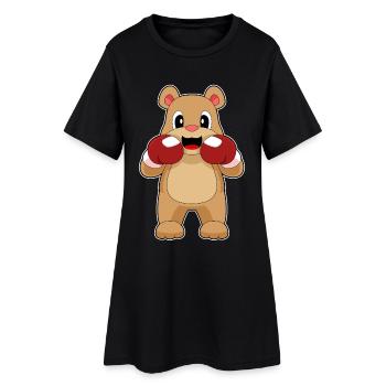 Ours Boxer Gants de boxe Boxe - Robe T-shirt Femme - noir - Devant