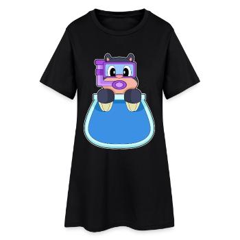 Maulwurf Taucher Schnorchel Tauchen - Frauen T-Shirt-Kleid - Schwarz - Vorne