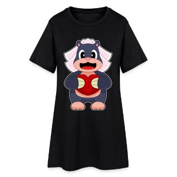Taupe Mariée Coeur Mariage - Robe T-shirt Femme - noir - Devant