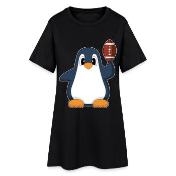 Penguin American Football Sports - Robe T-shirt Femme - noir - Devant
