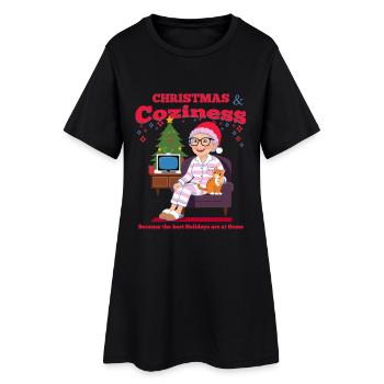 Noël chez mamie - Robe T-shirt Femme - noir - Devant