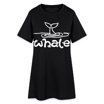Le signe de la baleine - Robe T-shirt Femme - noir - Devant