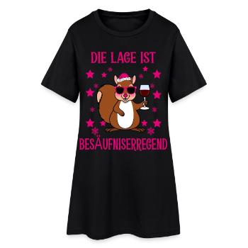 Funny Squirrel - Women’s T-Shirt Dress - black - Front
