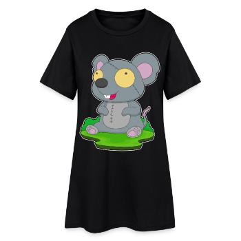 Maus Halloween Zombie - Frauen T-Shirt-Kleid - Schwarz - Vorne