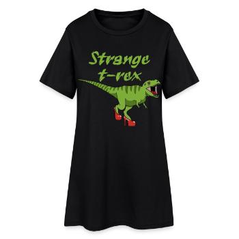 étrange tyrannosaure - Robe T-shirt Femme - noir - Devant