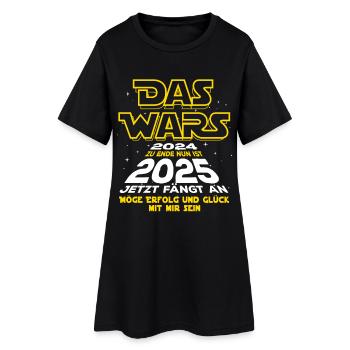 Das Wars - 2025 - Neujahr - Frauen T-Shirt-Kleid - Schwarz - Vorne