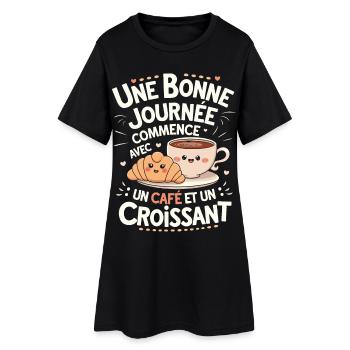 Coffee Humor Gift For Coffee Lovers - Women’s T-Shirt Dress - black - Front