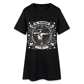 El Patron Western Silhouette - Frauen T-Shirt-Kleid - Schwarz - Vorne
