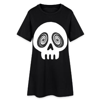 Crâne galactique - Robe T-shirt Femme - noir - Devant