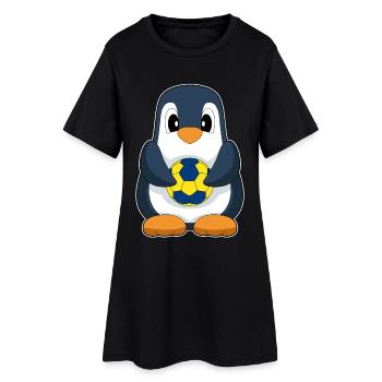 Penguin Handball Joueur Handball - Robe T-shirt Femme - noir - Devant