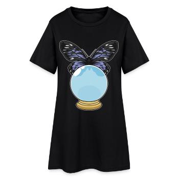 Butterfly Crystal Ball - Women’s T-Shirt Dress - black - Front