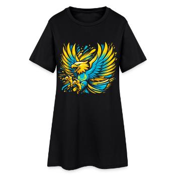 Kazakhstan aigle drapeau drapeau Cool Gift - Robe T-shirt Femme - noir - Devant