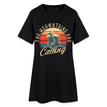 Les Meowntains appellent Cat Gift Hiking - Robe T-shirt Femme - noir - Devant