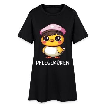 Nursing chick nurse geriatric nurse trainee - Women’s T-Shirt Dress - black - Front