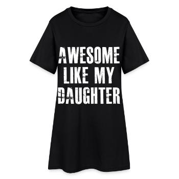 génial comme ma fille - Robe T-shirt Femme - noir - Devant