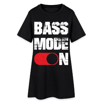 Bass mode on funny - Women’s T-Shirt Dress - black - Front