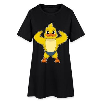 Sport de culturisme culturiste canard - Robe T-shirt Femme - noir - Devant