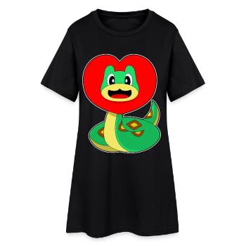 Cœur de serpent - Robe T-shirt Femme - noir - Devant
