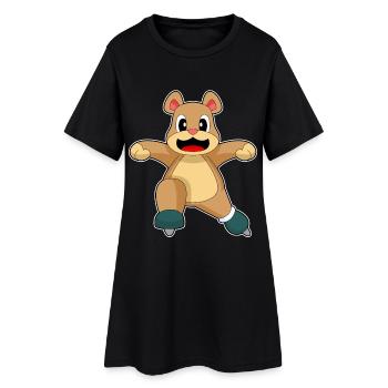Patins à glace Bear - Robe T-shirt Femme - noir - Devant