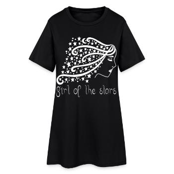 Fille des étoiles manga - Robe T-shirt Femme - noir - Devant