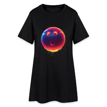Bowling alley Steamwave - Women’s T-Shirt Dress - black - Front
