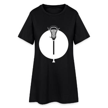Dessin de batte de crosse - Robe T-shirt Femme - noir - Devant