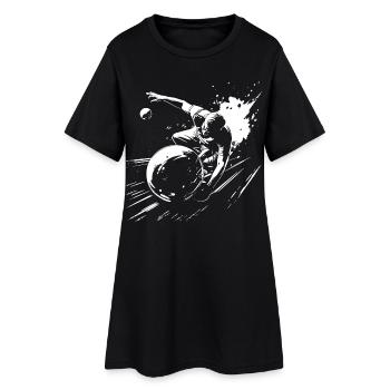 Graphiques de bowling - Robe T-shirt Femme - noir - Devant